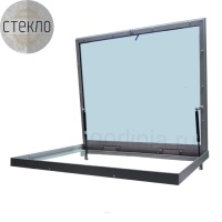 Люк в подвал  стеклогор 1000х1000*75 со стеклом