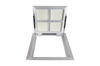 Люк в подвал Периметр 800х800п откидной алюминиевый